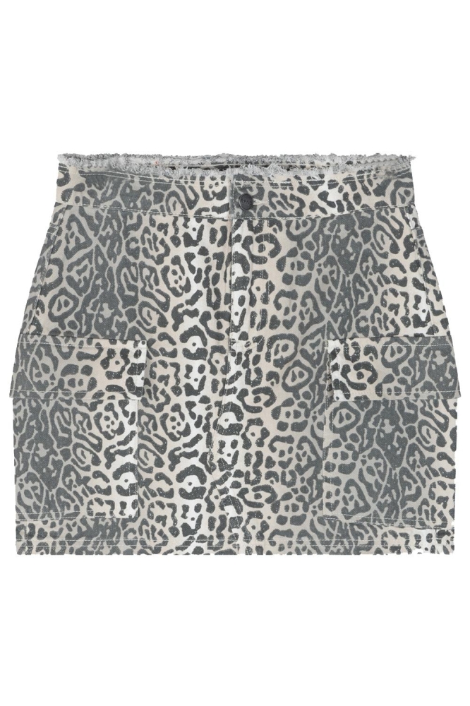 HAZEL WOVEN CARGO SKIRT R2502276594 850 LEOPARD